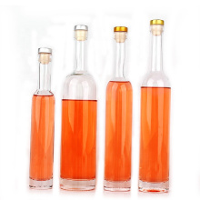 Custom long neck 200ml 375ml 500ml 750ml glass wine bottle with for liquor vodka